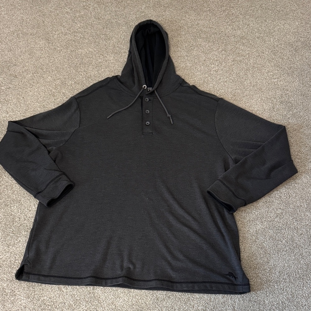 Tommy Bahama Gray Hooded Sweatshirt